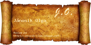 Jánosik Olga névjegykártya