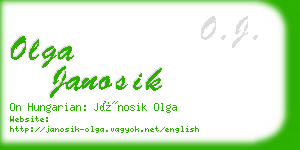 olga janosik business card